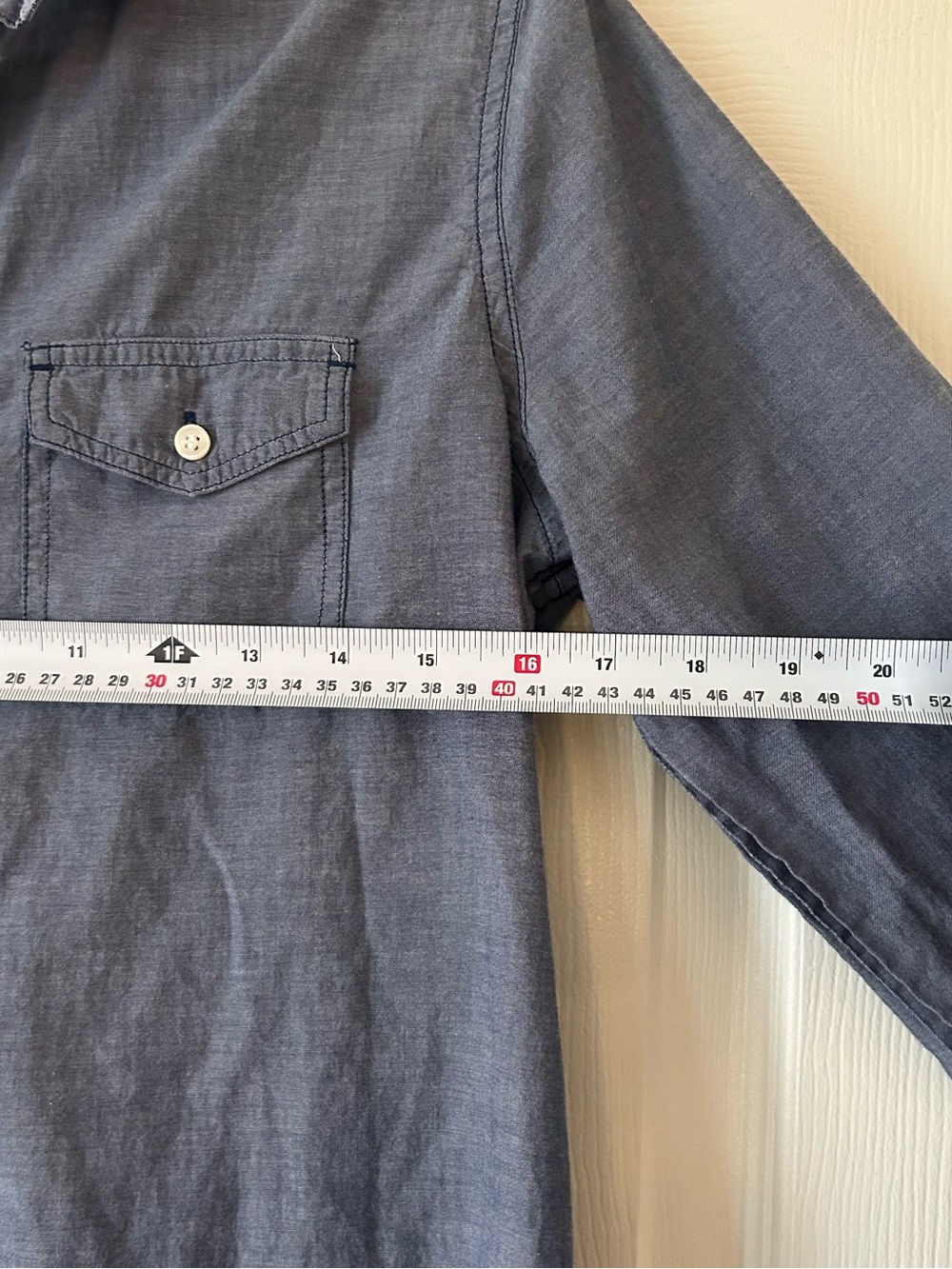 J.Crew Blue Chambray Tunic Shirt Button Front Long Sleeve - Women's Size Small - Picture 8 of 11